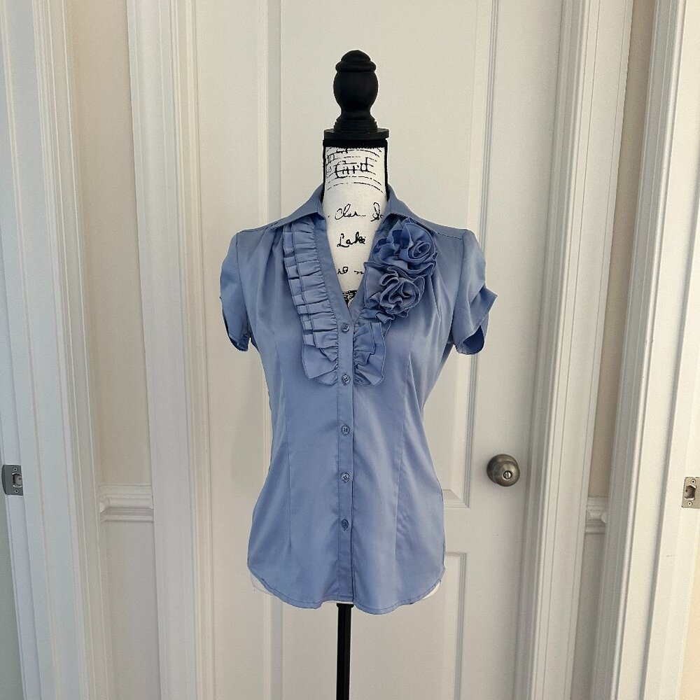 New York & Co. Ladies Blouse with Rosettes - Size XS